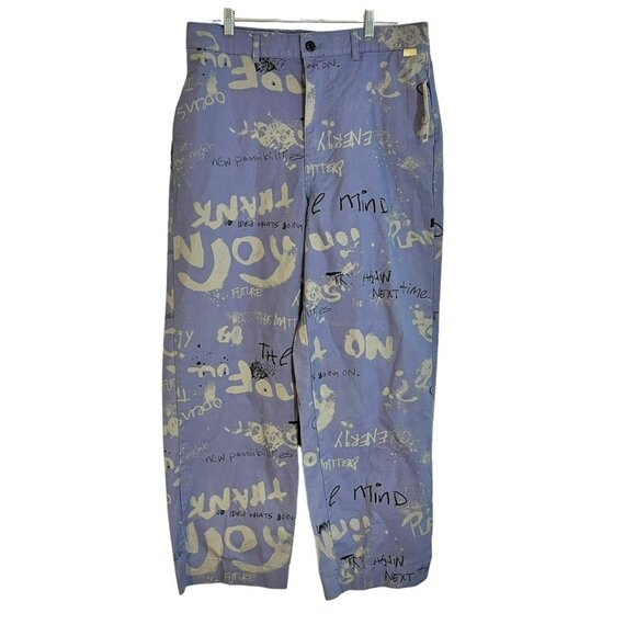 Urban Outfitters Other - NEW URBAN OUTFITTERS MENS PANTS LARGE PRINTED PULL-ON STRAIGHT FIT GRAFFITI CHIN